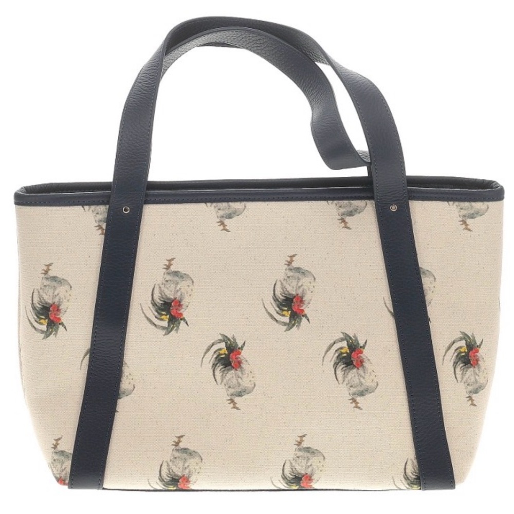 Pre-Loved Neely & Chloe Designer Canvas Tote Bag with Rooster Print Design